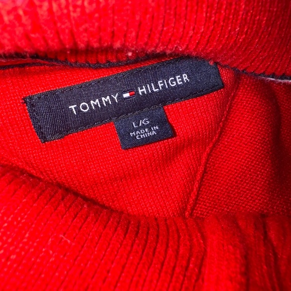 Tommy Hilfiger Men's Vibrant Red Zip-Up Sweater - Picture 6 of 8